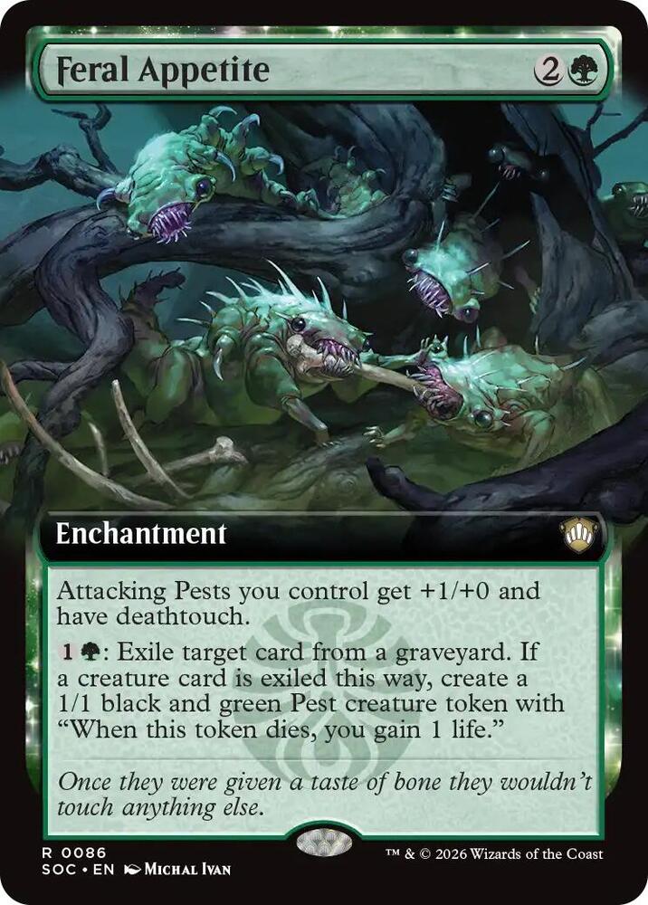 Feral Appetite Extended Art 86 (Commander: Secrets of Strixhaven) 