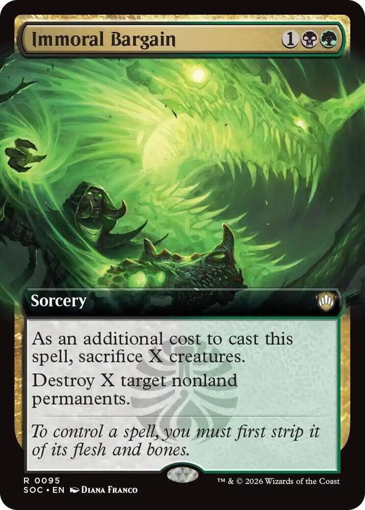 Immoral Bargain Extended Art 95 (Commander: Secrets of Strixhaven) 