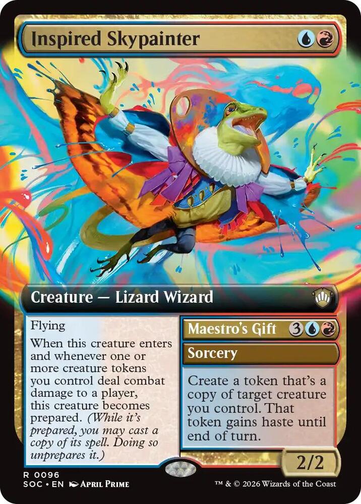 Inspired Skypainter Extended Art 96 (Commander: Secrets of Strixhaven) 
