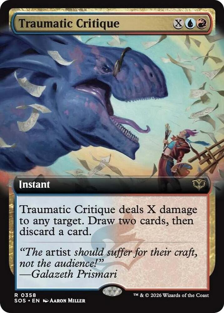 Traumatic Critique Extended Art 358 (Secrets of Strixhaven)  - Foil