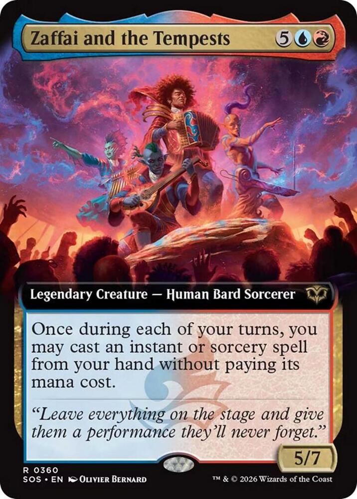 Zaffai and the Tempests Extended Art 360 (Secrets of Strixhaven)  - Foil
