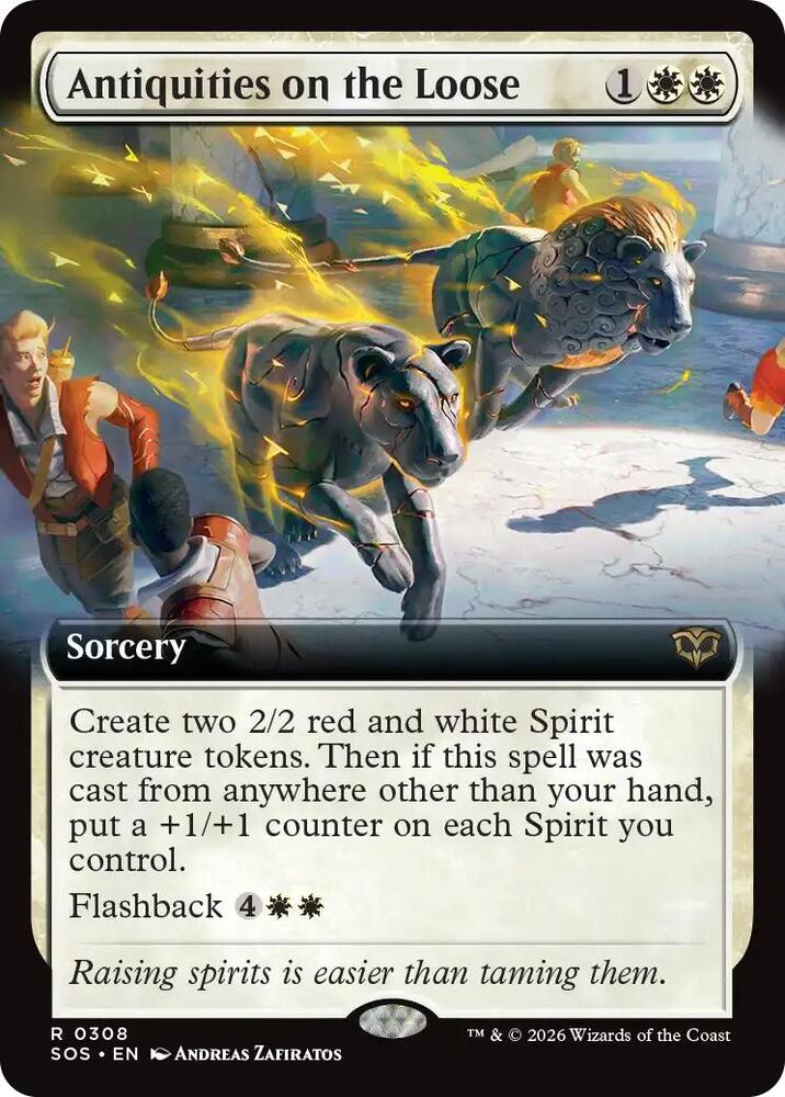 Antiquities on the Loose Extended Art 308 (Secrets of Strixhaven) 