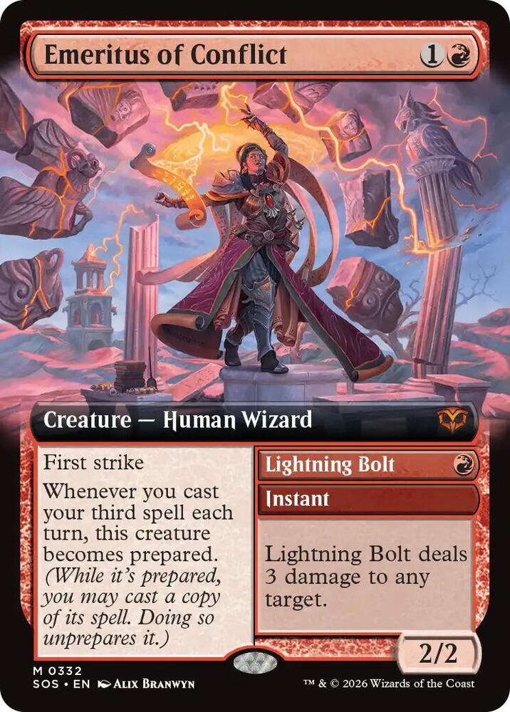 Emeritus of Conflict Extended Art 332 (Secrets of Strixhaven)  - Foil