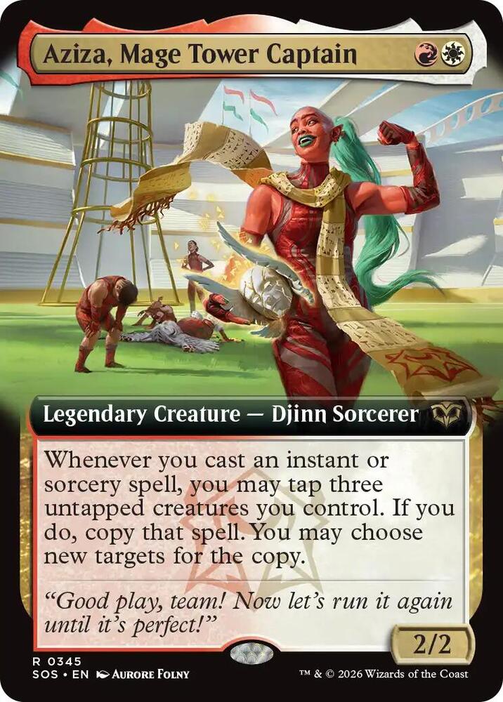 Aziza Mage Tower Captain Extended Art 345 (Secrets of Strixhaven) 