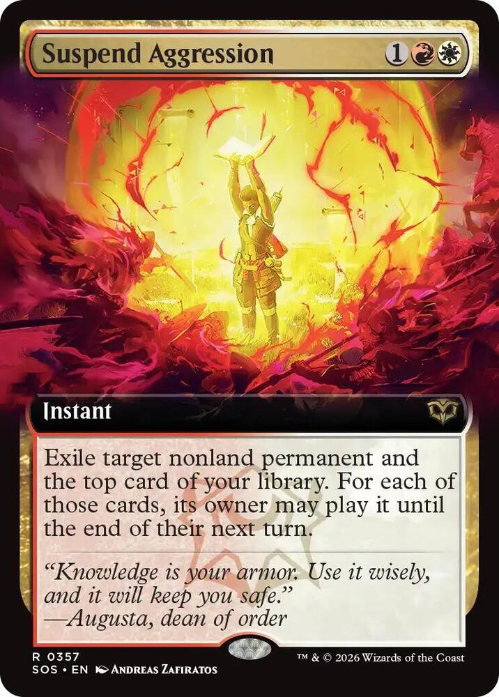 Suspend Aggression Extended Art 357 (Secrets of Strixhaven) 