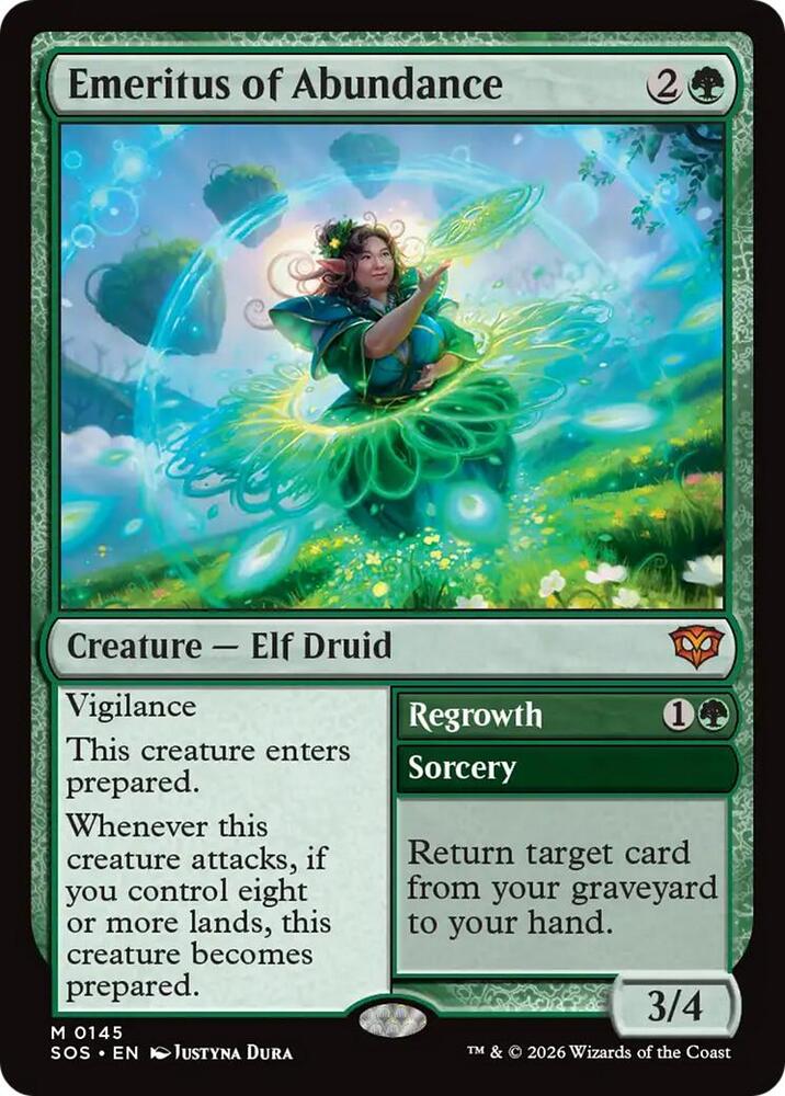 Emeritus of Abundance // Regrowth 145 (Secrets of Strixhaven)  - Foil