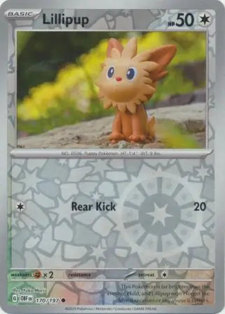 Lillipup 170/197 (SV03: Obsidian Flames)  - Reverse Holofoil
