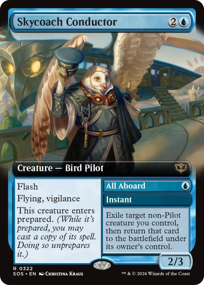 Skycoach Conductor Extended Art 322 (Secrets of Strixhaven)  - Foil