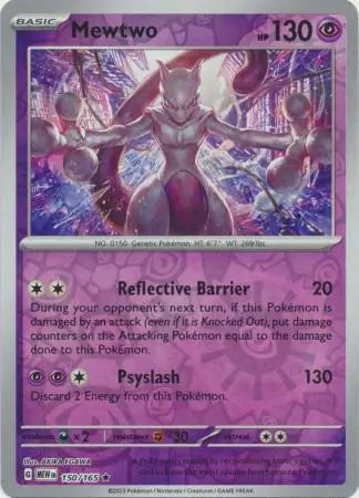 Mewtwo 150/165 (SV: Scarlet & Violet 151)  - Reverse Holofoil