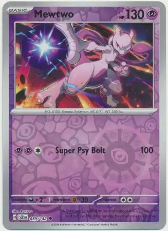 Mewtwo 059/142 (SV07: Stellar Crown)  - Reverse Holofoil