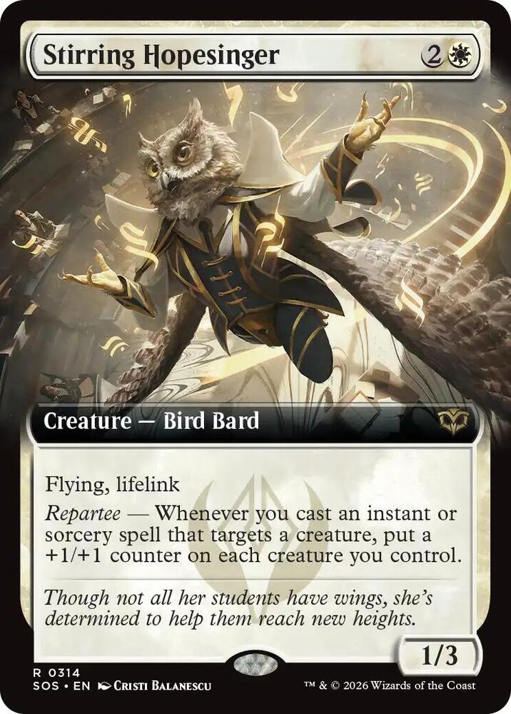 Stirring Hopesinger Extended Art 314 (Secrets of Strixhaven) 