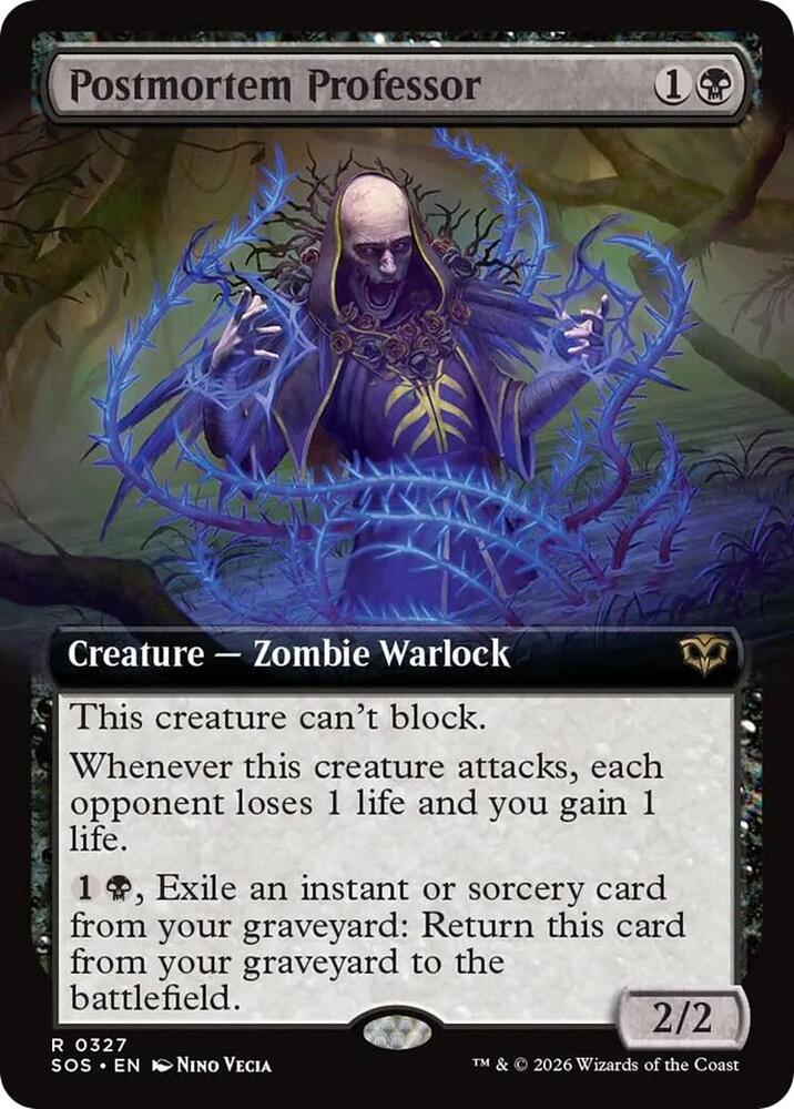 Postmortem Professor Extended Art 327 (Secrets of Strixhaven) 