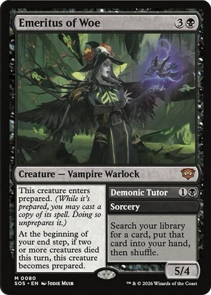 Emeritus of Woe // Demonic Tutor 80 (Secrets of Strixhaven)  - Foil