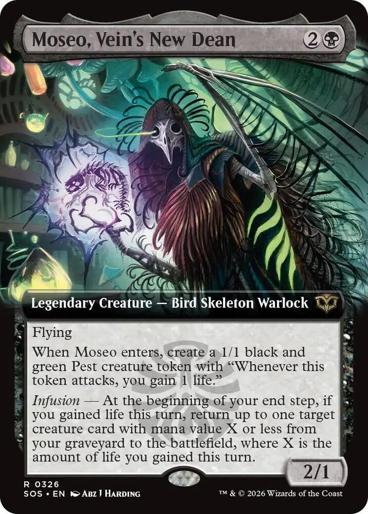Moseo, Vein's New Dean 326 (Secrets of Strixhaven)  - Extended Art