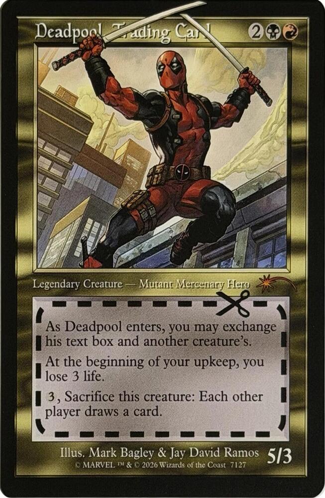 Deadpool Trading Card 7127 7127 (Secret Lair Drop Series)  - Foil