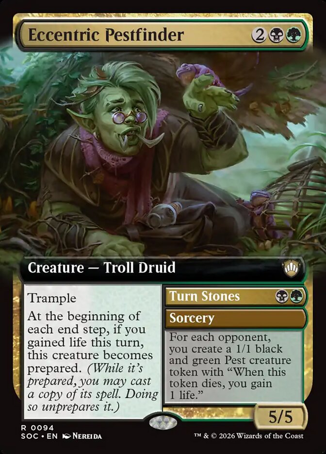 Eccentric Pestfinder Extended Art  (Commander: Secrets of Strixhaven) 