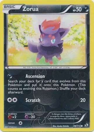 Zorua 89/113 (Legendary Treasures)  - Reverse Holofoil