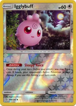 Igglybuff 168/236 (SM - Cosmic Eclipse)  - Reverse Holofoil