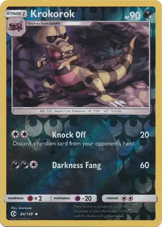Krokorok 84/149 (SM Base Set)  - Reverse Holofoil
