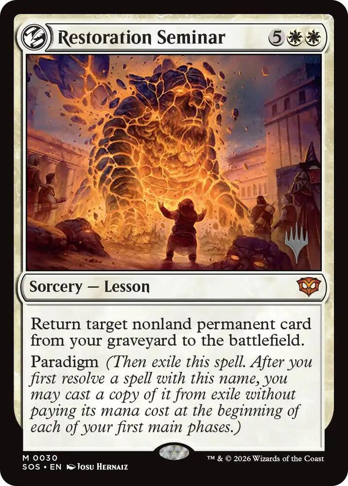 Restoration Seminar 30 (Promo Pack: Secrets of Strixhaven)  - Foil