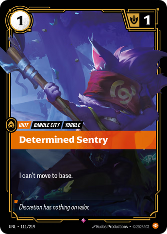 Determined Sentry 111/219 (Unleashed)  - Foil