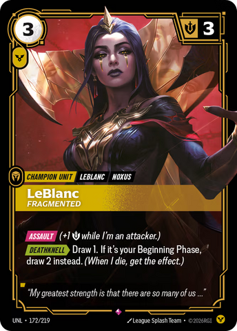 LeBlanc - Fragmented 172/219 (Unleashed)  - Foil