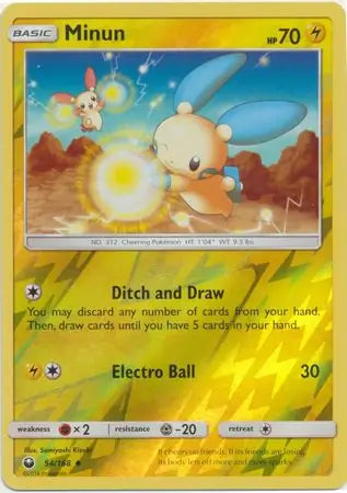 Minun 54/168 (SM - Celestial Storm)  - Reverse Holofoil