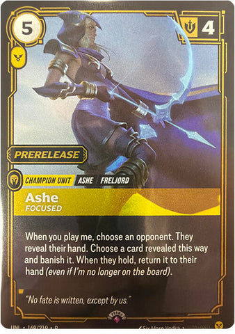 Ashe - Focused 169/219 (Riftbound Organized Play Promotional Cards)  - Foil