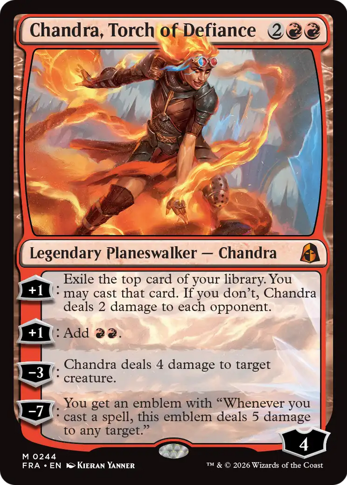 Chandra, Torch of Defiance 244 (Reality Fracture)  - Foil
