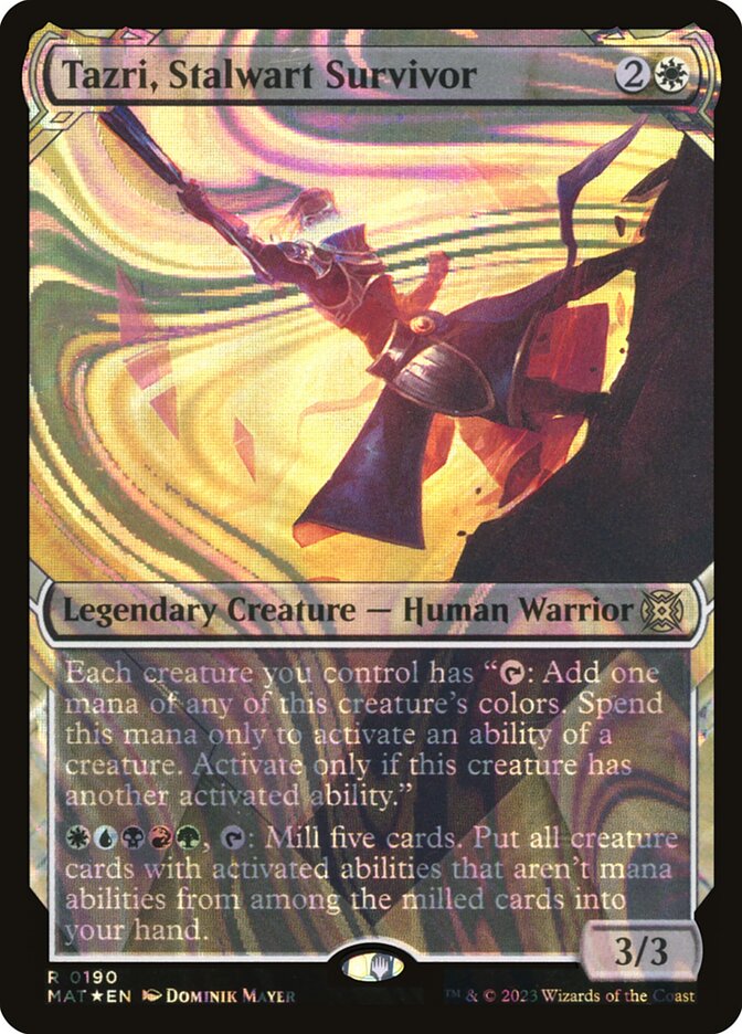 Tazri, Stalwart Survivor 190/50 (March of the Machine: The Aftermath)  - Showcase Halo Foil