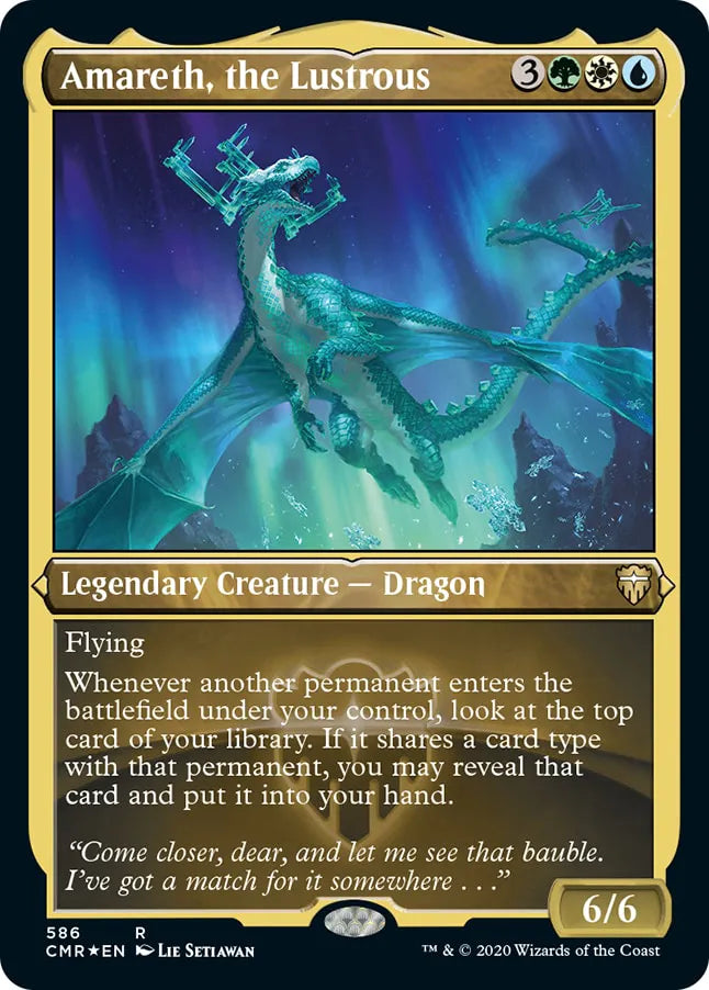 Amareth, the Lustrous 586 (Commander Legends)  - Etched Foil