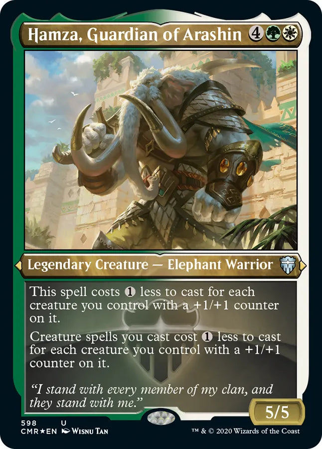Hamza, Guardian of Arashin 598 (Commander Legends)  - Etched Foil