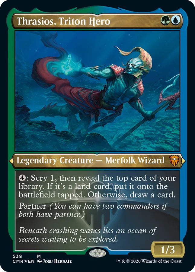 Thrasios, Triton Hero 538 (Commander Legends)  - Etched Foil