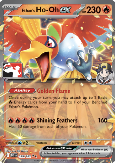 Ethan's Ho-Oh ex Series 8 039/182 (Prize Pack Series Cards)  - Holofoil