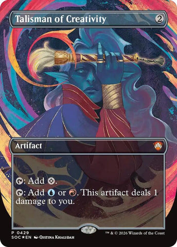 Talisman of Creativity 429 (Commander: Secrets of Strixhaven)  - Borderless Foil