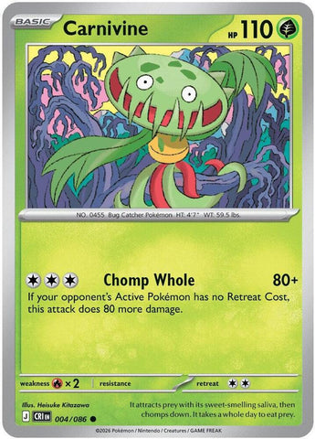 Carnivine 004/086 (ME04: Chaos Rising)  - Reverse Holofoil