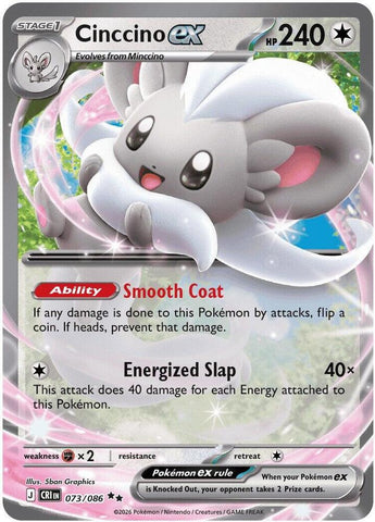 Cinccino ex 073/086 (ME04: Chaos Rising)  - Holofoil