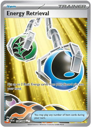 Energy Retrieval 108/086 (ME04: Chaos Rising)  - Holofoil