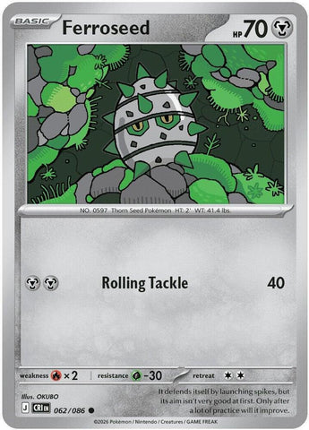 Ferroseed 062/086 (ME04: Chaos Rising)  - Reverse Holofoil