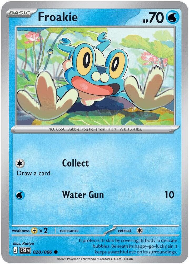 Froakie 020 086 020/086 (ME04: Chaos Rising)  - Reverse Holofoil