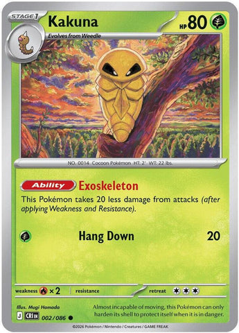 Kakuna 002/086 (ME04: Chaos Rising)  - Reverse Holofoil