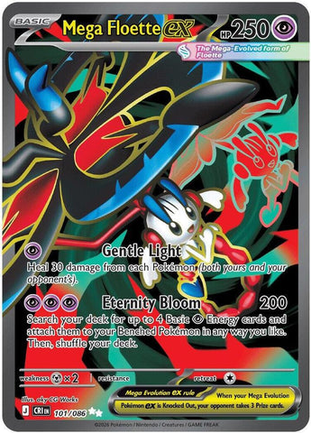 Mega Floette ex 101/086 (ME04: Chaos Rising)  - Holofoil