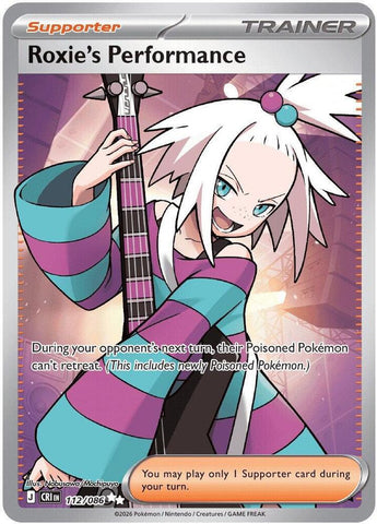 Roxie's Performance 112/086 (ME04: Chaos Rising)  - Holofoil