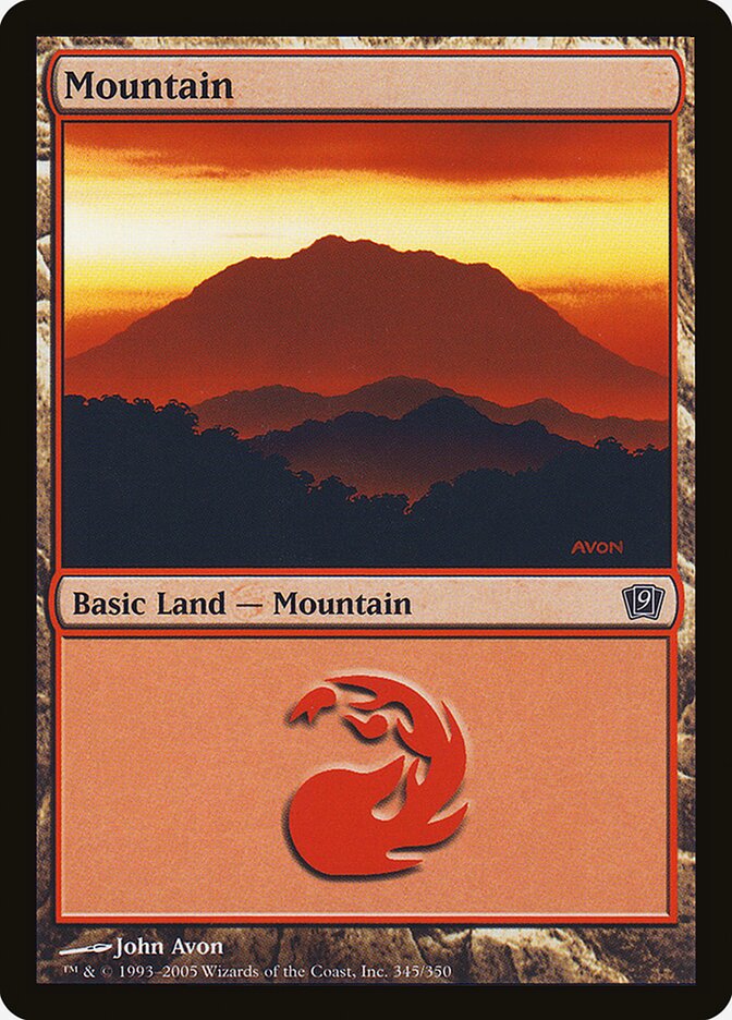 Mountain 345★/350 (9th Edition)  - Foil