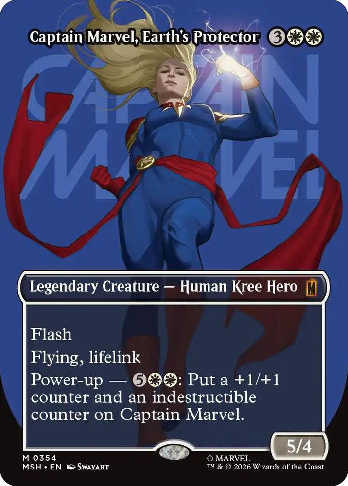 Captain Marvel, Earth's Protector 354 (Marvel Super Heroes)  - Borderless Foil