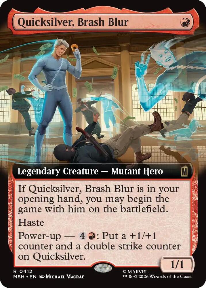 Quicksilver, Brash Blur 412 (Marvel Super Heroes)  - Extended Art Normal