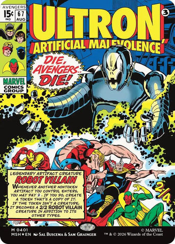 Ultron, Artificial Malevolence 401 (Marvel Super Heroes)  - Borderless Foil