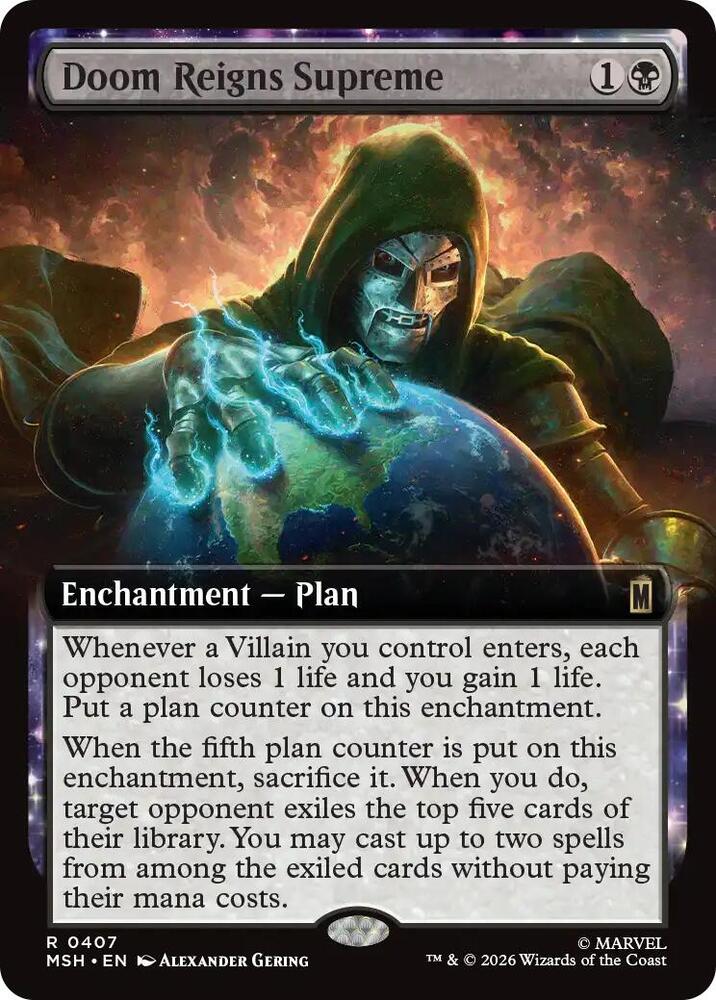 Doom Reigns Supreme Extended Art 407 (Marvel Super Heroes)  - Extended Art Foil