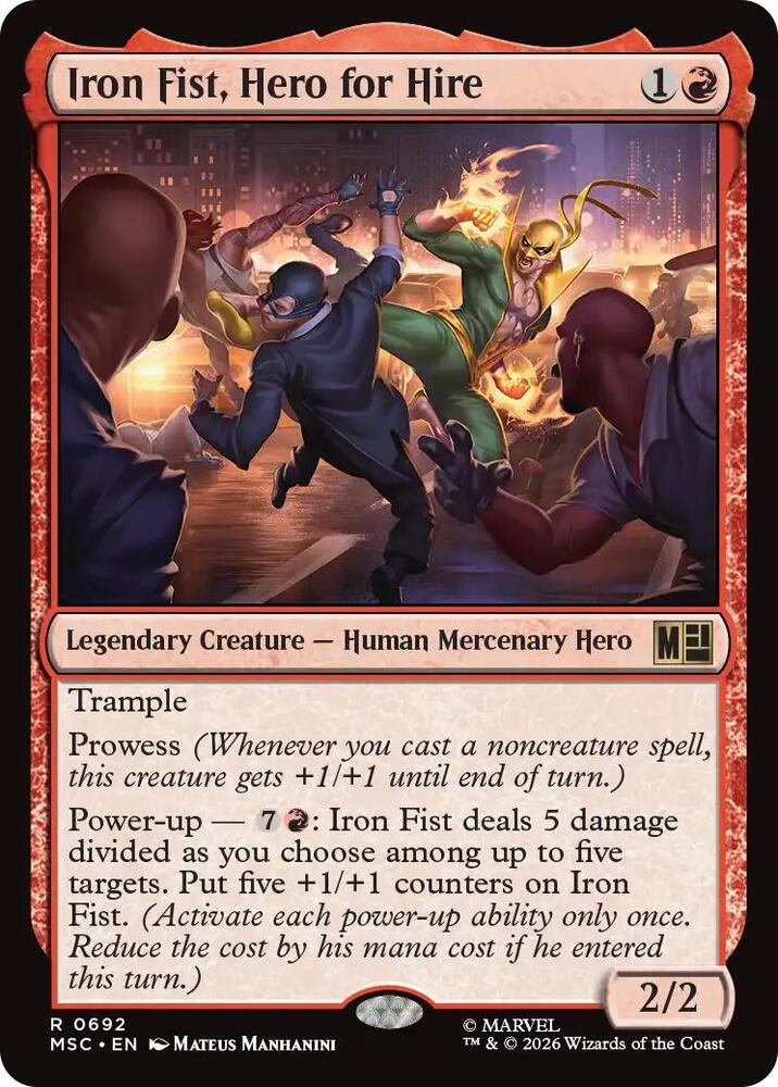 Iron Fist Hero for Hire 692 (Commander: Marvel Super Heroes)  - Foil