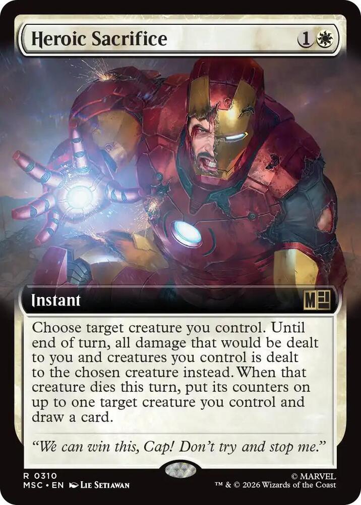 Heroic Sacrifice Extended Art 310 (Commander: Marvel Super Heroes) 